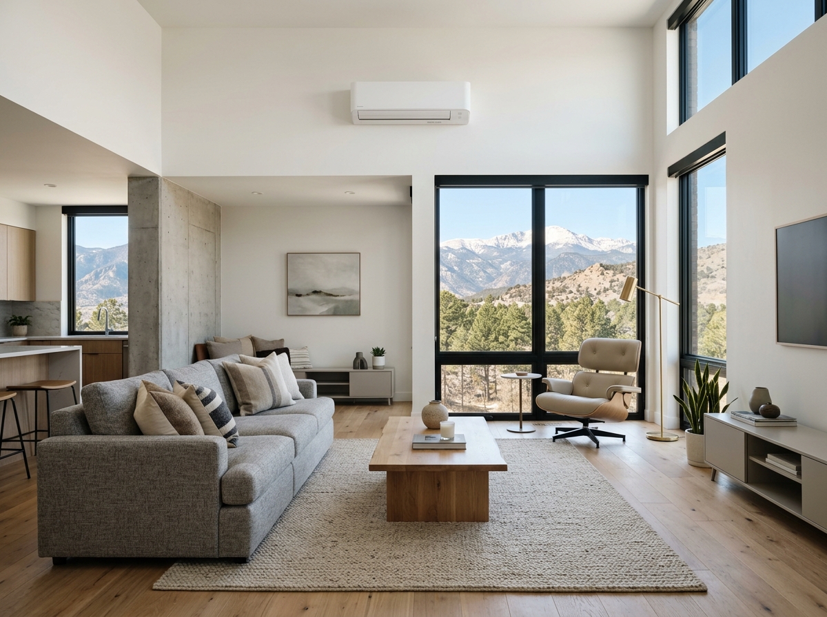 Ductless heat pump for year-round heating and cooling in Colorado Springs
